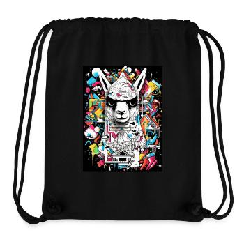 [MB] Cool llama from the block - Stanley/Stella Recycled Gym Bag - black - Front