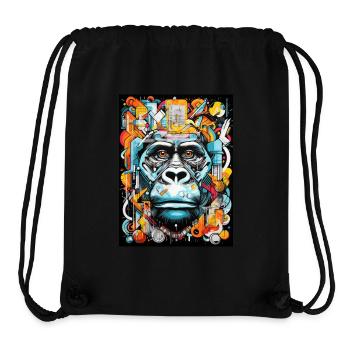 [MB] Well you monkey - Stanley/Stella Recycled Gym Bag - black - Front