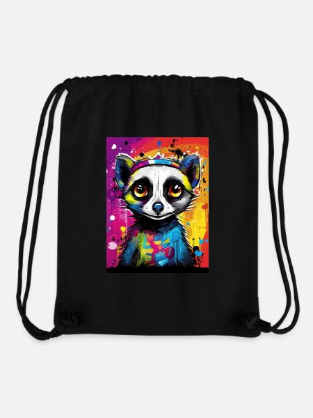 [MB] Verliebtes Erdmännchen: Farbenfrohe Zuneigung - Stanley/Stella recycelter Gym Bag - Schwarz