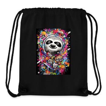 [MB] Happy Sloth Fairy Tale - Stanley/Stella Recycled Gym Bag - black - Front