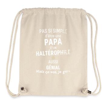 Papa Halterophile - Sac à cordon recyclé Stanley/Stella - blanc naturel - Devant