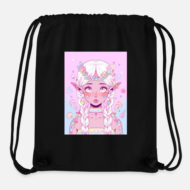 Anime Girl Gift - Stanley/Stella Recycled Gym Bag - black