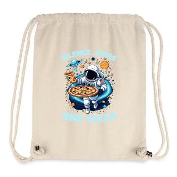 Silence Stars & Pizza - Stanley/Stella recycelter Gym Bag - Naturweiß - Vorne