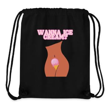 Wanna Ice Cream? - Stanley/Stella Recycled Gym Bag - black - Front