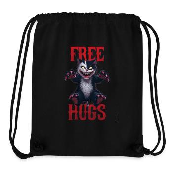 Lustige Umarmungen kostenlos Horror Dark Cat Humor - Stanley/Stella recycelter Gym Bag - Schwarz - Vorne
