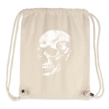 Skull - Stanley/Stella recycelter Gym Bag - Naturweiß - Vorne
