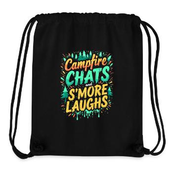 CAMPFIRE CHATS AND S’MORE LAUGHS - Stanley/Stella Recycled Gym Bag - black - Front