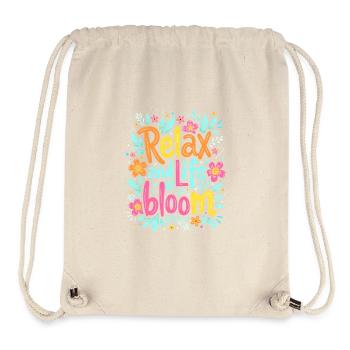 ENTSPANNEN SIE SICH UND LASSEN SIE DAS LEBEN ERBLÜHEN - Stanley/Stella recycelter Gym Bag - Naturweiß - Vorne