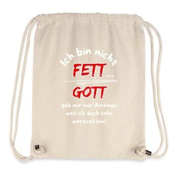 I'm not fat... God only gave me airbags - Stanley/Stella Recycled Gym Bag - natural - Front
