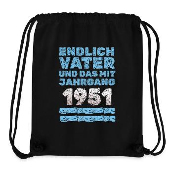 with 1951 - Stanley/Stella Recycled Gym Bag - black - Front