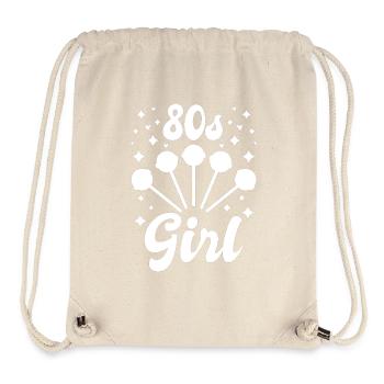 80er Jahre Mädchen - Stanley/Stella recycelter Gym Bag - Naturweiß - Vorne