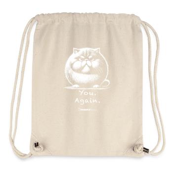 Fat, grouchy cat - tomcat | "You. Again." - Stanley/Stella Recycled Gym Bag - natural - Front