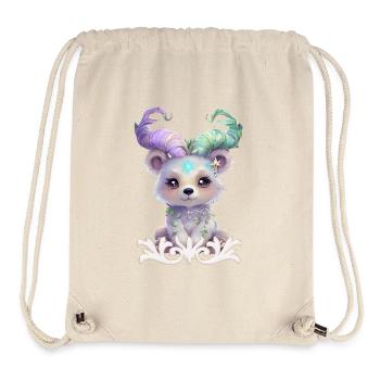 Magisches Bärenjunges in pastellfarbenem Glitzer. - Stanley/Stella recycelter Gym Bag - Naturweiß - Vorne