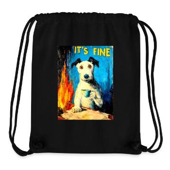"Its Fine" by van Gogh - Stanley/Stella Recycled Gym Bag - black - Front
