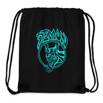 BLAUER Dämon – Höllische Strichzeichnung Illustration - Stanley/Stella recycelter Gym Bag - Schwarz - Vorne