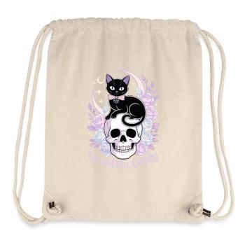 Mystical Cats and Bones Design - Stanley/Stella Recycled Gym Bag - natural - Front