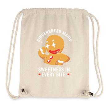 Gingerbread man Christmas gingerbread - Stanley/Stella Recycled Gym Bag - natural - Front