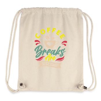 Coffee Break - Stanley/Stella recycelter Gym Bag - Naturweiß - Vorne