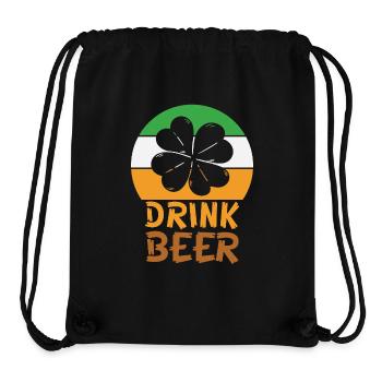 Boire de la bière irlandaise - Sac à cordon recyclé Stanley/Stella - noir - Devant