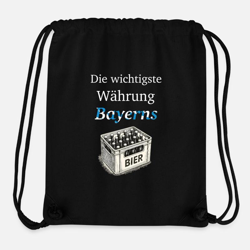 La monnaie la plus importante de la Bavière - Sac à cordon recyclé Stanley/Stella - noir