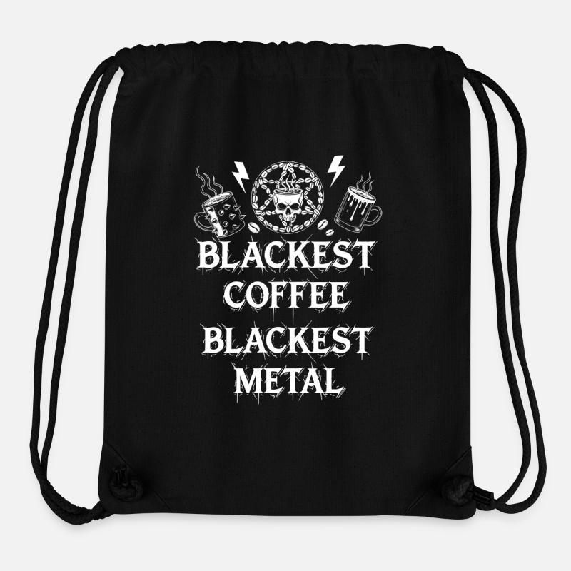 Schwarzer Kaffee Metal Fan - Stanley/Stella recycelter Gym Bag - Schwarz