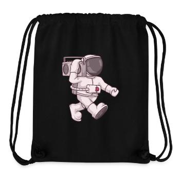 astronaut boombox  - Stanley/Stella Recycled Gym Bag - black - Front