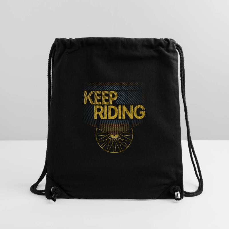 Keep Riding Cycling Pattern Stanley/Stella Recycled Gym Bag
