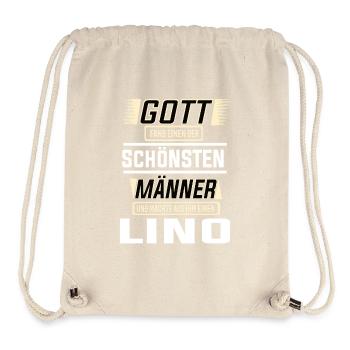 Lino the Most Beautiful Man Shaped by God Design - Stanley/Stella Recycled Gym Bag - natural - Front