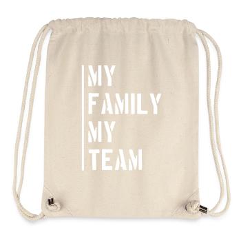 Dicton de l’équipe familiale - Sac à cordon recyclé Stanley/Stella - blanc naturel - Devant