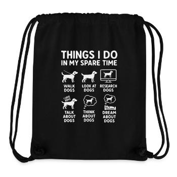 Lustiger Hunde Spruch Freizeit - Stanley/Stella recycelter Gym Bag - Schwarz - Vorne