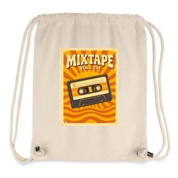 Retro Mixtape Illustration with Warm Seventies - Stanley/Stella Recycled Gym Bag - natural - Front