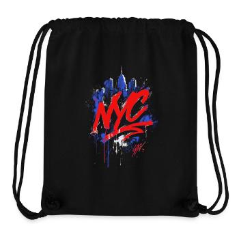 NYC Graffiti Skyline Splash - Stanley/Stella recycelter Gym Bag - Schwarz - Vorne
