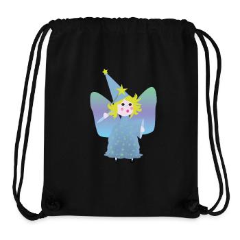 Little Fairy Magician with Stars - Stanley/Stella Recycled Gym Bag - black - Front