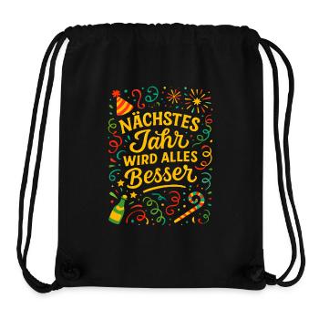 Feuerwerk Silvester Konfetti Glück Neujahr - Stanley/Stella recycelter Gym Bag - Schwarz - Vorne