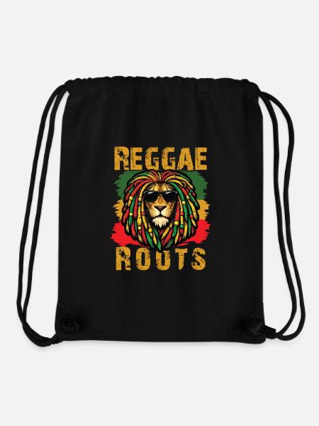 Lion Reggae Roots Rasta-Vibe - Stanley/Stella recycelter Gym Bag - Schwarz