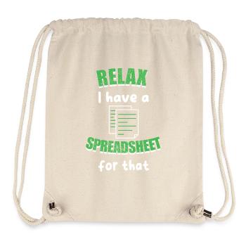 Relax I Have A Spreadsheet For That Accounting CPA - Stanley/Stella Recycled Gym Bag - natural - Front