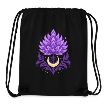 Distel Mond Symbol - Florales Naturmotiv - Stanley/Stella recycelter Gym Bag - Schwarz - Vorne