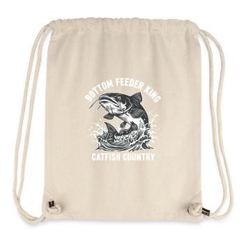 Pêche Silure Roi Fond Rivière - Sac à cordon recyclé Stanley/Stella - blanc naturel - Devant
