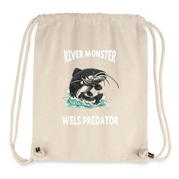 Pêche Rivière Silure Poisson Chat - Sac à cordon recyclé Stanley/Stella - blanc naturel - Devant