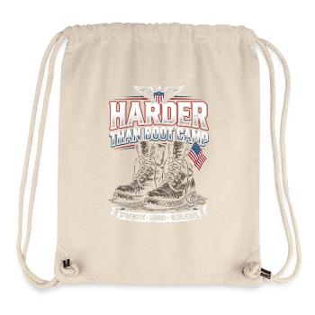 Army Mama Harder Than Boot Camp Stiefel - Stanley/Stella recycelter Gym Bag - Naturweiß - Vorne