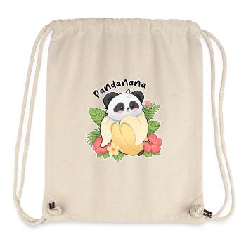 Panda Banane Motiv Niedliches Tier Design - Stanley/Stella recycelter Gym Bag - Naturweiß - Vorne