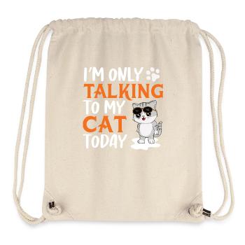 Only talking to my cat - Stanley/Stella Recycled Gym Bag - natural - Front