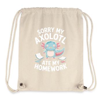 Niedlicher Axolotl-Hausaufgaben-Fehler - Stanley/Stella recycelter Gym Bag - Naturweiß - Vorne
