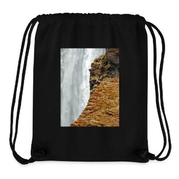 Mossy Cliff Waterfall Vista - Stanley/Stella Recycled Gym Bag - black - Front