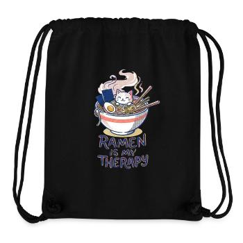 Ramen Therapy - Stanley/Stella recycelter Gym Bag - Schwarz - Vorne
