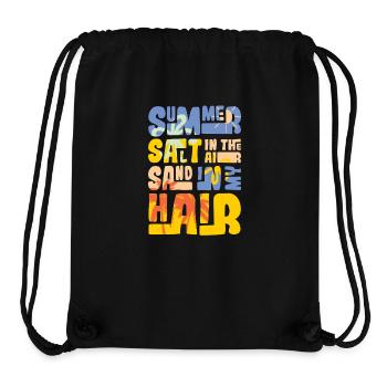Summer salt in the air - Stanley/Stella recycelter Gym Bag - Schwarz - Vorne
