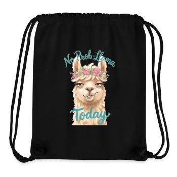 No Prob-Llama Today - Stanley/Stella recycelter Gym Bag - Schwarz - Vorne