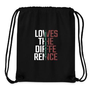 Love makes the difference Unique love - Stanley/Stella Recycled Gym Bag - black - Front