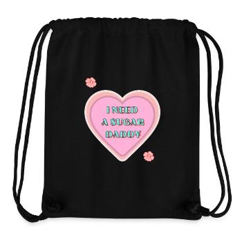 Freches Herz Sugar Daddy mit Statement - Stanley/Stella recycelter Gym Bag - Schwarz - Vorne