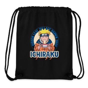 Naruto Ichiraku Hidden Ramen Shop Avec Naruto - Sac à cordon recyclé Stanley/Stella - noir - Devant